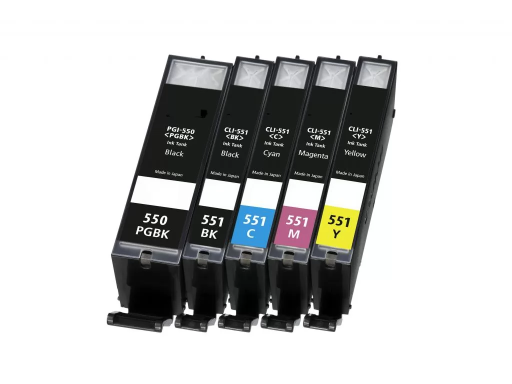 Pack 5 Cartuchos Tinta Canon PGI550XL / CLI551XL Compatibles